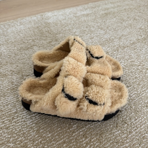 Papillio Arizona Big Buckle Shearling Sandals Size 36 - Picture 7 of 7